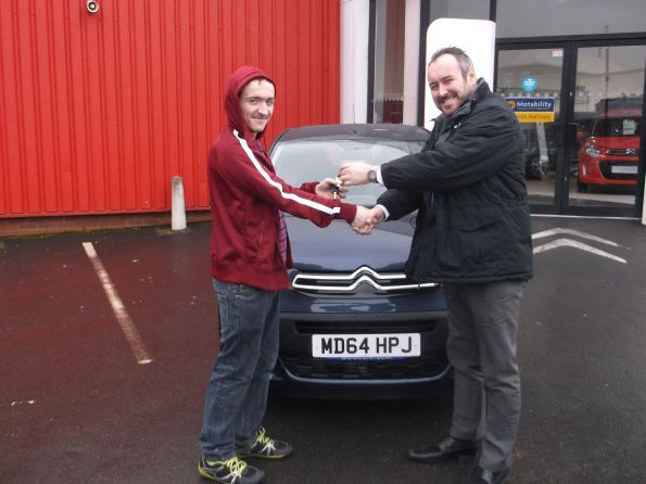 Mr Hamer with his brand new car from Lee Anslow at Citroen Bury!