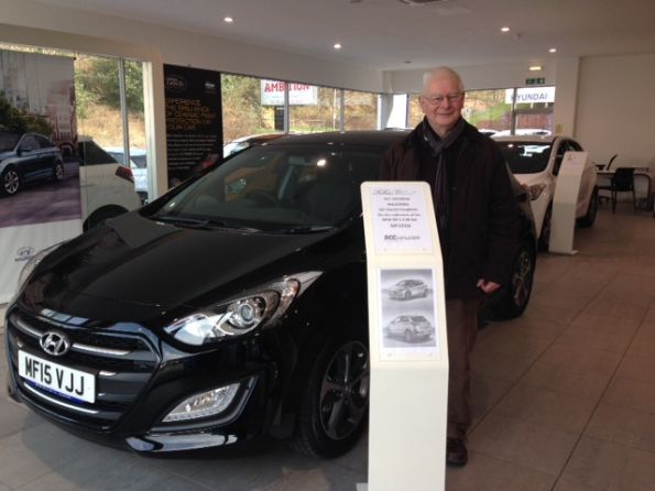 Mr Houghton collecting his new Hyundai i30 - His 5th vehicle from BCC Hyundai