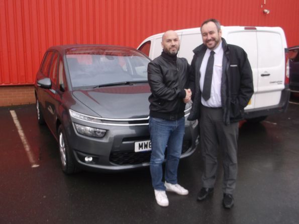 Mr Steele collecting his new car from Lee Anslow at Citroen Bury - Happy motoring!