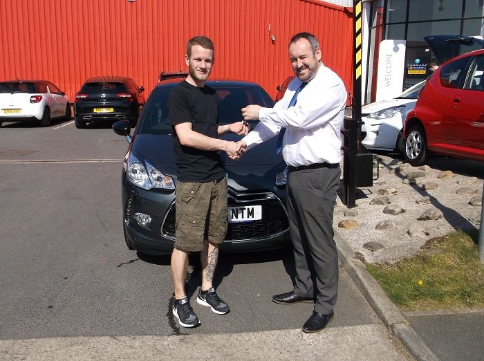 Mr Richmond collecting his DS3 from Lee Anslow at BCC Citroen Bury.
